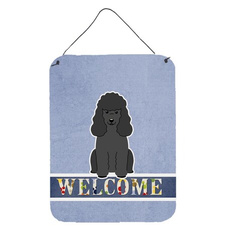 Carolines Treasures Poodle Black Welcome Wall or Door Hanging Prints BB5652DS1216